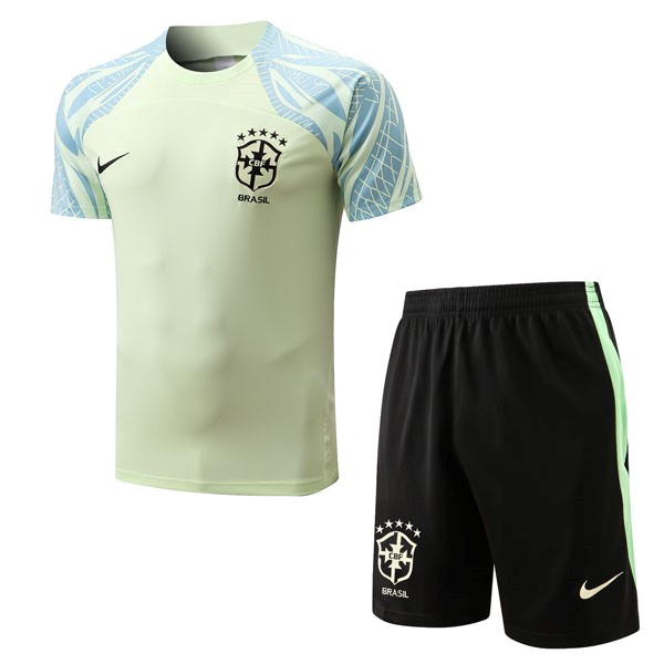 Trainingsshirt Brasilien Komplett-Set 2022-23 Grün